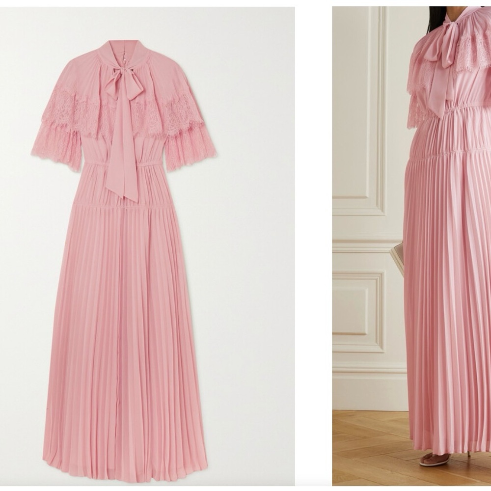 Elegant Pink Pleated Dress